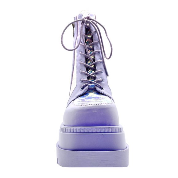 Cape Robbin X LASR Exclusive RADIO Fairy Kiss Lavender Platform Boots - Picture 2 of 3